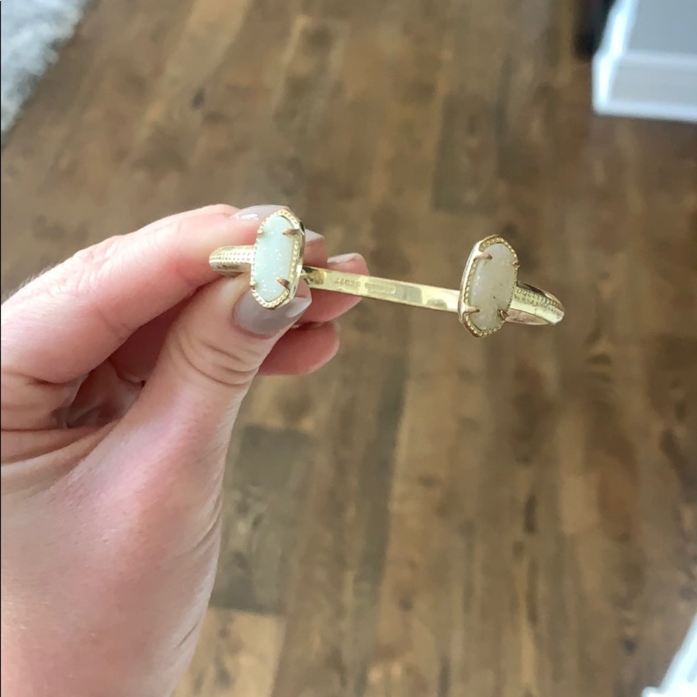 Gold & white sparkly Kendra Scott bangle